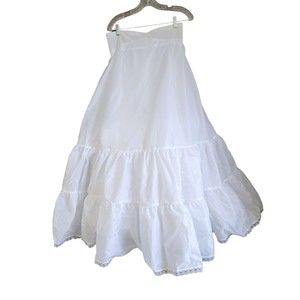 Davids Bridal Wedding Slip 603 2 Tier A Line Aline White Size 16 Crinoline NWOT